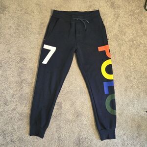Polo Ralph Lauren 67 Sweatpants Mens Small Joggers Pants SPELL OUT EUC Rare S